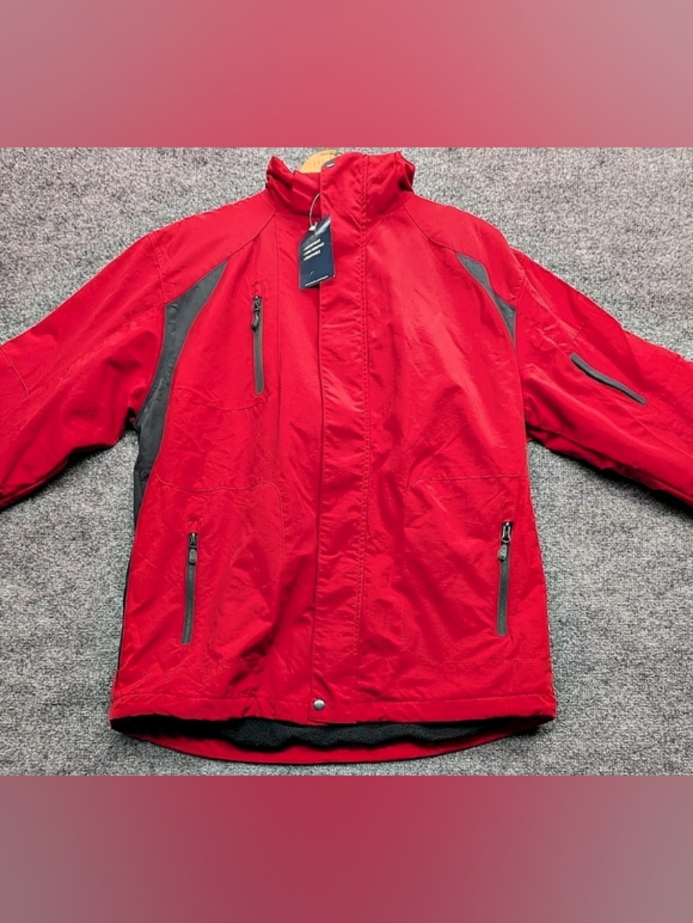 Port Authority Women's All-Season II Jacket (L304) Red/Black Lrg READ BELOW NWT